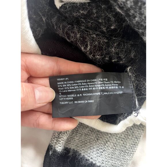 Womens Theory Cropped Turtleneck in Double Knit Silk Cotton Size P Small - Picture 5 of 8